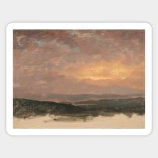 Sunset over the Catskills by Frederic Edwin Church Sticker